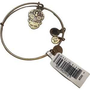 NWT Alex and Ani Sugar Skull Bangle Bracelet (Calavera Rafaelian)